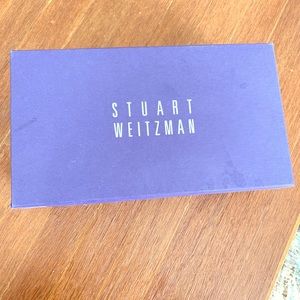 Brand new Stuart Weitzman POCO silver noir heels